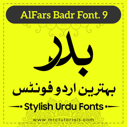 AlFars Badr Urdu Font