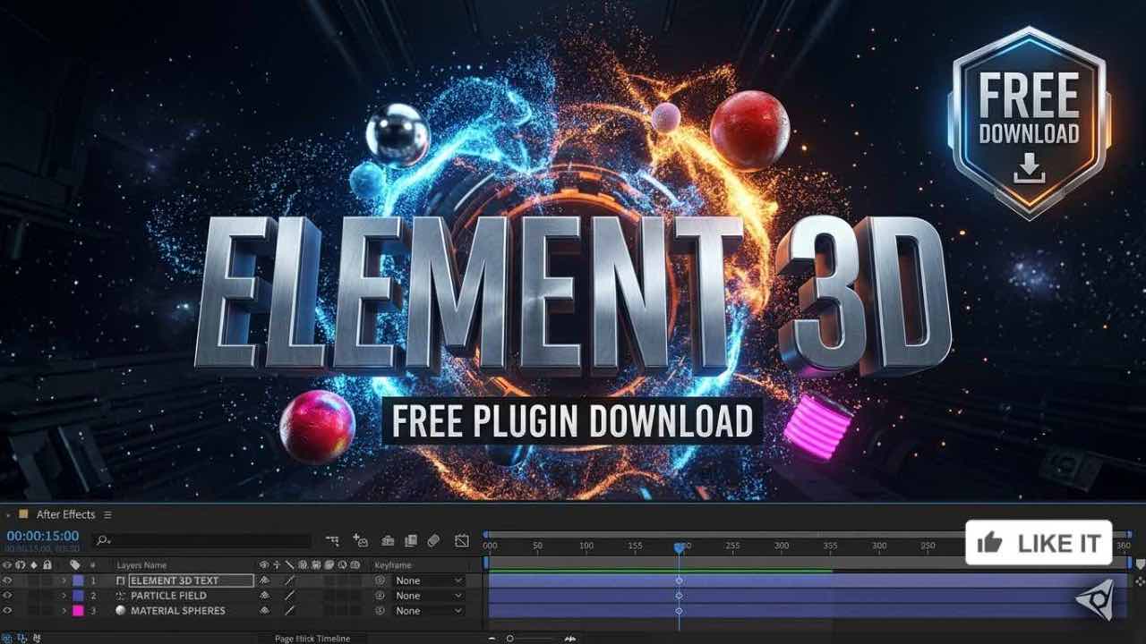 Element 3D Plugin Free Download – Safe No Virus